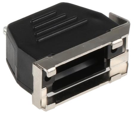 DS09S MH Connectors MHED Series Thermoplastic Angled, Straight D Sub Backshell, 9 Way, Strain Relief