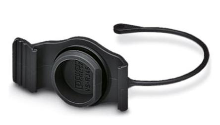 1658066 Phoenix Contact, VS-08-SD-F-BK Corded Dust Cap for use with RJ45 Connectors