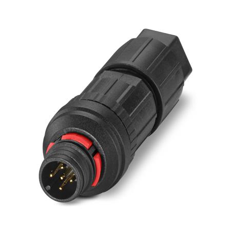 1438156 Phoenix Contact Industrial Circular Connectors, 5 Contacts, Cable, M12 Connector, Plug, Male, IP65, IP67, 1438 Series