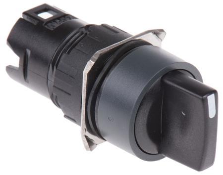 ZB6AD22 Schneider Electric Harmony XB6 Series 2 Position Selector Switch Head, 16mm Cutout, Black Handle
