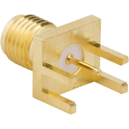 132255-11 Amphenol RF, Jack End Launch SMA Connector, Solder Termination, Straight Body