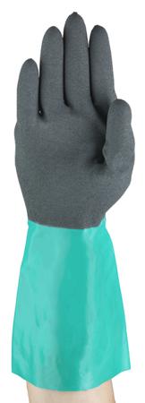 48128100 Ansell Black Polyester Abrasion Resistant Work Gloves, Size 10, Nitrile Coating