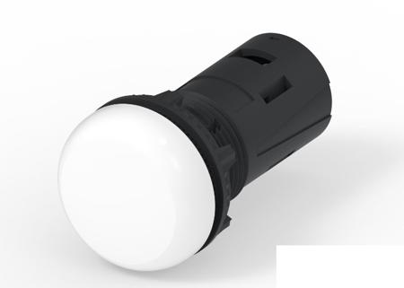 4-2489541-1 TE Connectivity, 4-2489541, Screw Mount White LED Pilot Light, 19.6mm Cutout, IP20, IP65, Dome, 415V ac