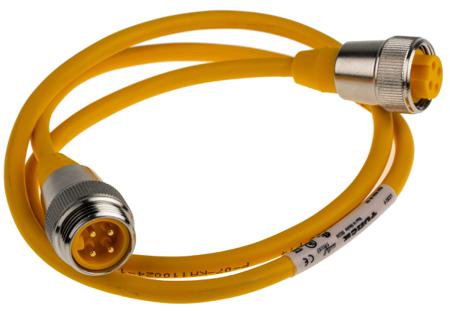 RSM RKM 40-1.0M Turck Male 4 way Female 4 way Sensor Actuator Cable, 1 m