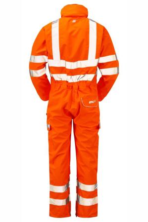 PR505-M PULSAR Orange Reusable Hi Vis Overalls, M