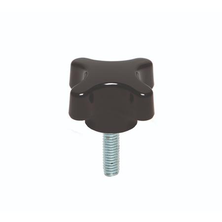 284-5365 RS PRO Black Duroplast Clamping Knob, M12 x 40, Threaded Mount