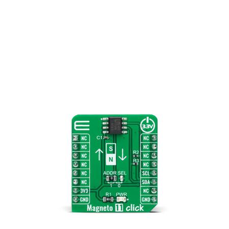 MIKROE-5067 MikroElektronika Magneto 11 Click Position Sensor Add On Board for AS5510 mikroBUS Socket