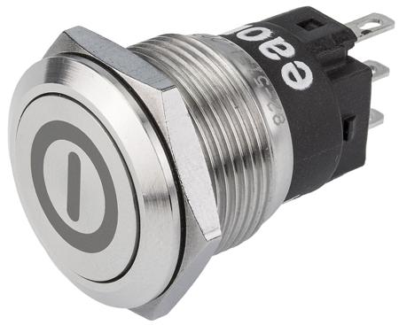 82-5151.1000.B001 EAO 82 Series Push Button Switch, Momentary, Panel Mount, 19mm Cutout, SPDT, 240V, IP65, IP67