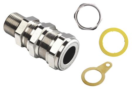 EXS04MSC1K-RS Kopex-EX C1 Stainless Steel M20 Cable Gland Kit With Locknut, 12mm, IP66, ATEX, Metallic