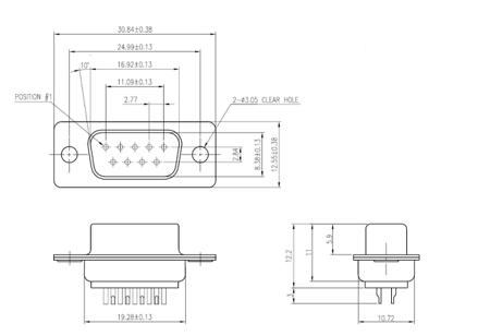 G17S0910110EU Amphenol Communications Solutions G17S 9 Way D-sub Connector Plug