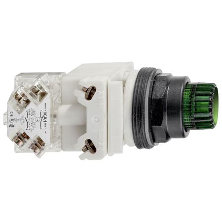 9001SK2L35LGG Schneider Electric 9001 Series Spring Return Push Button Head, 30mm Cutout, IP66