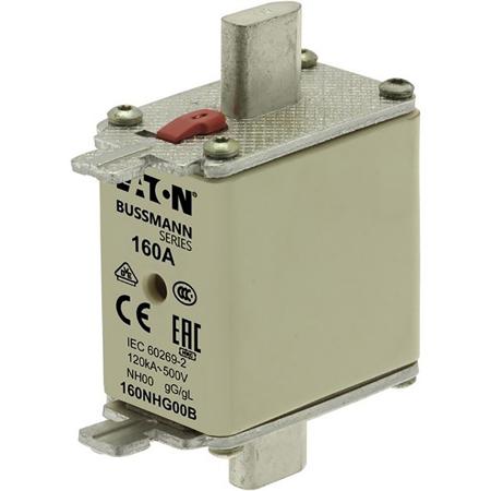 63NHG00B Eaton 63A Centred Tag Fuse, NH00, 500V ac