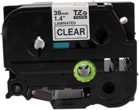 TZE161 Brother Black on Clear Label Printer Tape, 8 m Length, 36 mm Width