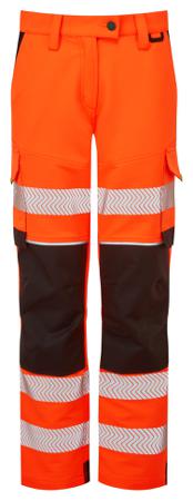 LFE922-44S PULSAR LFE922 Orange Water Repellent Hi Vis Trousers, 44in Waist Size