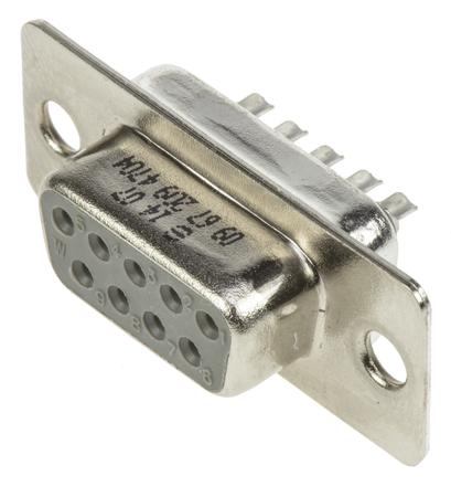 09672094704 HARTING 9 Way Panel Mount D-sub Connector Socket, 2.77mm Pitch