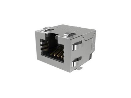 RJE3C1881401 Amphenol Communications Solutions RJE3C18814 Series Female Ethernet Connector, Surface Mount, Cat6a, EMI Shield 1 Port