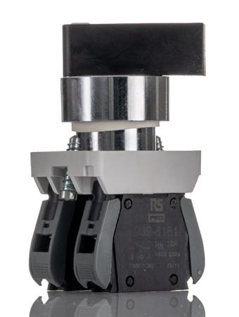 265-7655 RS PRO Knob Selector Switch - (1NO) 30mm Cutout Diameter, Illuminated 3 Positions