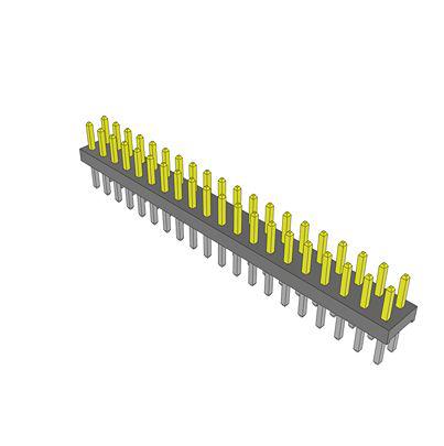 TMM-120-01-S-D Samtec TMM Series Vertical Through Hole PCB Header, 40 Contact(s), 2mm Pitch, 2 Row(s), Unshrouded
