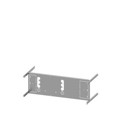 8PQ6000-8BA28 Siemens Grey 3 Gang Mounting Plate Sheet Steel Mounting Plate