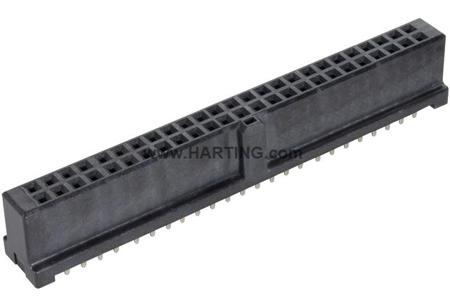 09195506824 HARTING 09195 Series Straight PCB PCB Header, 50 Contact(s), 2.54 mm Pitch, 2 Row, Shrouded