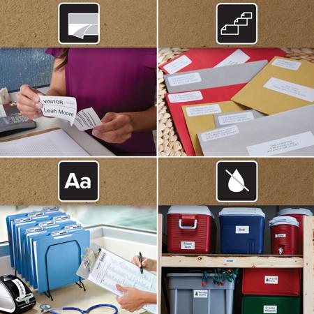 S0722460 DYMO  Black on White Label Printer Tape