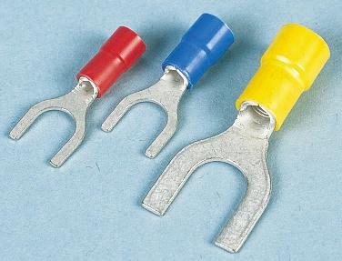 FVWS2-S3A JST FVWS2 Series Insulated Crimp Spade Connector, 1mm² to 2.6mm², 16AWG to 14AWG, M3.5 (#5 to #6) Stud Size Vinyl