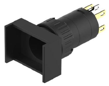 51-261.022 EAO Pushbutton Actuator for Use with Illuminated Pushbutton