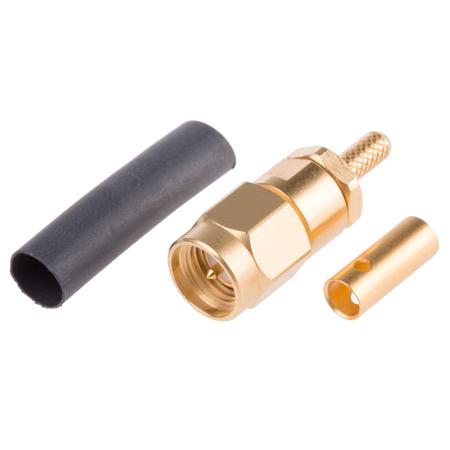 R125073000W Radiall, Plug Cable Mount SMA Connector, 50Ω, Crimp Termination, Right Angle Body