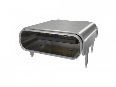 12401808E412A Amphenol Communications Solutions Right Angle, Top Mount, Receptacle Type Type C USB3.2 USB C Connector