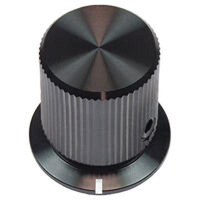 ACCKMS1316NLK14 Vishay 12.7mm Black Potentiometer Knob for 1/4in Shaft Screw Fix,