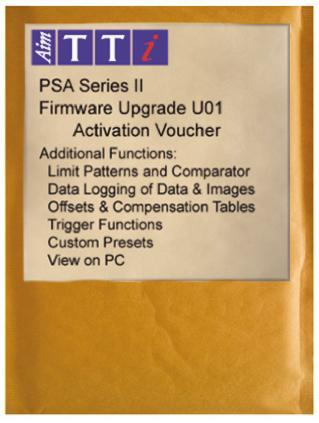 PSAU01 Aim-TTi  PSA Series 2 Features Upgrade, For Use With PSA1302 Spectrum Analyzers, PSA2702 Spectrum Analyzers