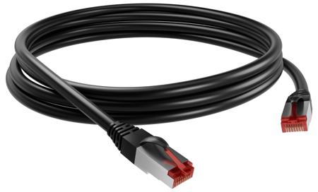 CORD6ASF01NMSH CAE GroupeCORD6ASF01, 1m Cat6a, Black RJ45 to Male RJ45 Male, S/FTPShielded, Terminated LSZH Sheath