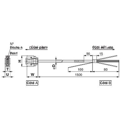 LEC-CSNA-1 SMC LEF Series Cable, 1.5m Length, 400 W,