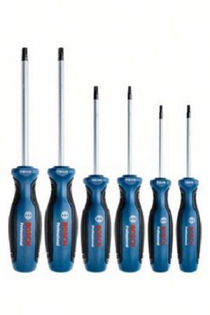 1600A016BF Bosch Phillips, Pozidriv, Slotted, Torx Assorted Screwdriver Set, 6-Piece