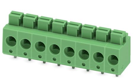 1792928 Phoenix Contact PTS Series PCB Terminal Block, 8-Contact, 5mm Pitch, PCB Mount, 1-Row, Push In Spring Termination