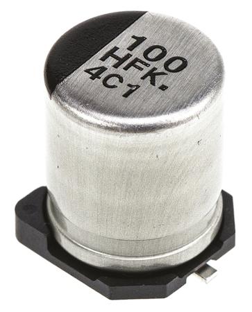 EEEFK1H101P Panasonic Aluminium Electrolytic Capacitor 100μF 50 V 8mm Surface Mount F FK SMD Series Lifetime 2000h +105°C