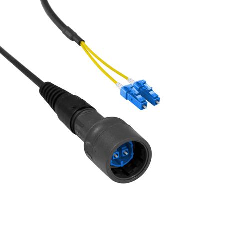 PXF6050CAA Bulgin LC to LC Duplex Single Mode OS1 Fibre Optic Cable, 125μm, Yellow, 5m