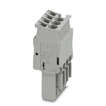 3040287 Phoenix Contact, 20.8mm Pitch, SP 2.5/4, 4 Way, Pluggable Terminal Block, Plug, Spring Clamp Termination,