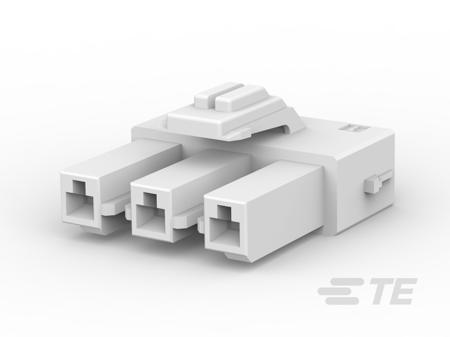 368570-1 TE Connectivity Power Double Lock Series Vertical Panel Mount Housing Plug, 3 Contact(s), 6.5mm Pitch, 1 Row(s)