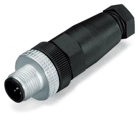 756-9201-040-000 WAGO Industrial Circular Connectors, 4 Contacts, Plug-In, M12 Connector, Plug, Male, IP67, 756 Series
