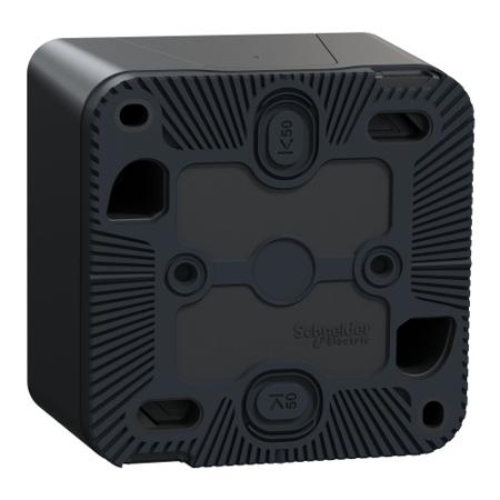 MUR35026 Grey 10 A Surface Mount Push Button Light Switch Screwless, 1 Gang NF, 250 V ac 64mm IP55 64mm 1