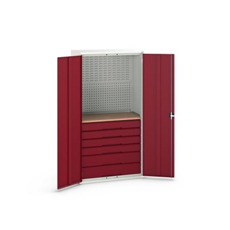 16926573-24 Bott 2 Door, 6 Drawer Sheet Steel Cupboard, 1050 x 550 x 2000mm