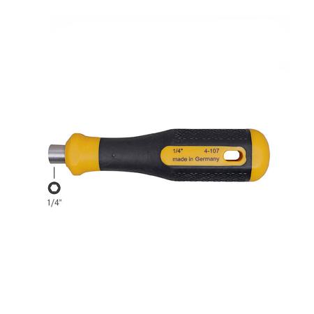 4-107 Bernstein Hexagon Socket Screwdriver Handle, 1/4 in Tip, 120 mm Overall