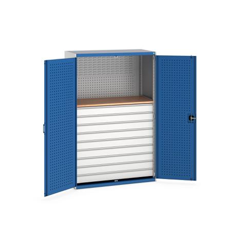 40022093-11V Bott 2 Door, 9 Drawer Sheet Steel Floor Standing Cupboard, 1300 X 650 X 2000mm