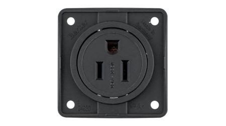 962632513 Berker 962 Black Plug Socket, 15A, NEMA 5-15R