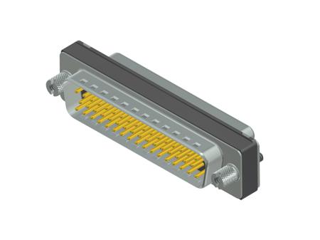 163A50049X Amphenol CONEC 50 Way Through Hole D-sub Connector Socket, with 4-40 UNC