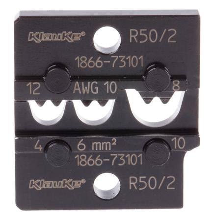 R50/2 Klauke Crimping Die Set, Open Barrel Terminal, Coaxial Type Cable Lugs