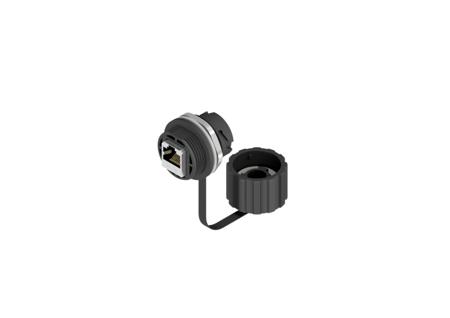 17-150014 CONEC 17 Series Single-Port RJ45 Receptacle Assembly Kit, Cat6a, Shielded