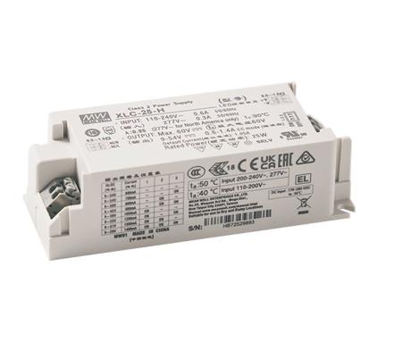XLC-25-H-BN MEAN WELL LED Driver Power Supply, 60V Output, 25W Output, 1.05A Output, Constant Power Dimmable