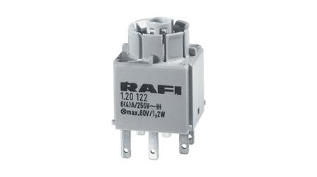1.20.123.023/0000 RAFI RAFIX 16 Series Contact Block for Use with Multipole Connector, 250V ac, 1NO